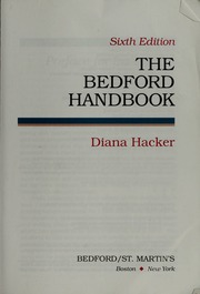Cover of edition bedfordhandbook00hack_1