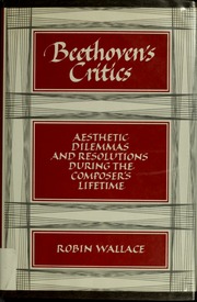 Cover of edition beethovenscritic00wall