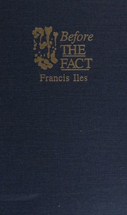 Cover of edition beforefactmurder0000anth