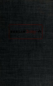 Cover of edition berlindiary0000unse