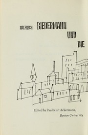 Cover of edition biedermannunddie00fris