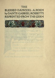 Cover of edition blesseddamozelpo00rossrich