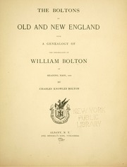 Cover of edition boltonsofoldnewe00bolt
