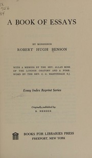 Cover of edition bookofessays0000bens