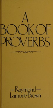 Cover of edition bookofproverbs0000lamo