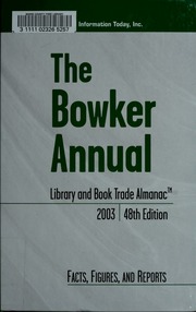 Cover of edition bowkerannual00dave
