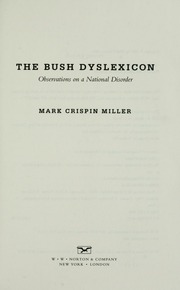 Cover of edition bushdyslexiconob00mill