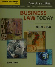 Cover of edition businesslawtoday0000mill_r9y0