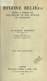 Cover of edition bygonebeliefsbei00redguoft