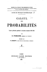 Cover of edition calculdesprobab01quiqgoog