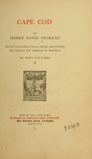 Cover of edition capecod1896thor