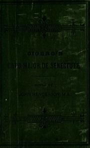 Cover of edition catomajordesen00ciceuoft
