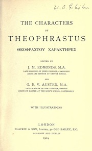 Cover of edition charactersoftheo00edmouoft