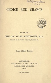 Cover of edition choicechance00whitiala