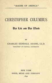 Cover of edition christophercolum00adamrich