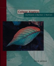 Cover of edition collegealgebra0000aufm_p5v6_3