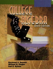 Cover of edition collegealgebra00barn_0