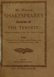Cover of edition comedieoftempest00shak