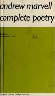 Cover of edition completepoetry0000marv