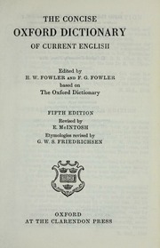 Cover of edition conciseoxforddic00fowl