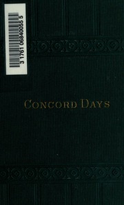 Cover of edition concorddays00alcouoft
