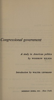 Cover of edition congressionalgov0000wils_x9h0