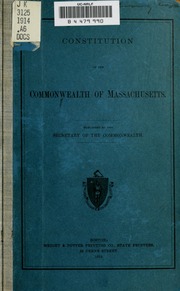 Cover of edition constitutionofco00massrich