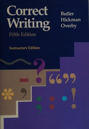 Cover of edition correctwriting0005butl