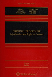 Cover of edition criminalprocedur0000alle_u8v8