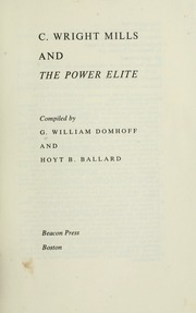 Cover of edition cwrightmillspowe00domhrich