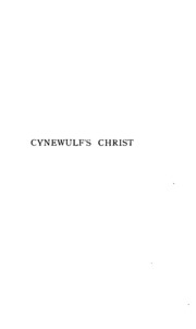 Cover of edition cynewulfschrist00cynegoog