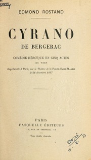 Cover of edition cyranodeberge00rost