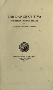 Cover of edition danceofsivafourt00coomiala