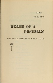 Cover of edition deathofpostman00crea