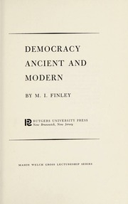 Cover of edition democracyancient0000finl_u8x3