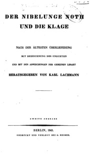 Cover of edition dernibelungenot03lachgoog