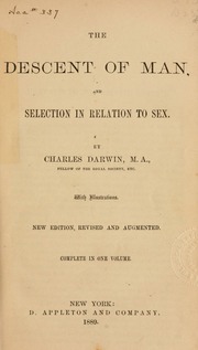 Cover of edition descentofmansele1889xdarw