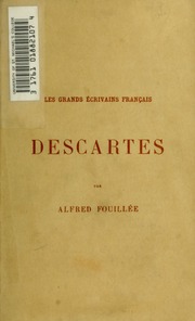 Cover of edition descrates00foui