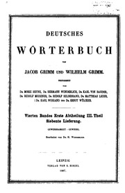 Cover of edition deutscheswrterb00grimgoog