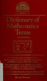 Cover of edition dictionaryofmath00down