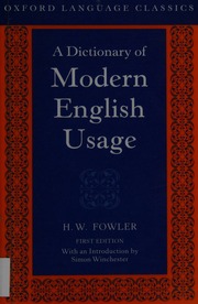 Cover of edition dictionaryofmode0000fowl_i1x2
