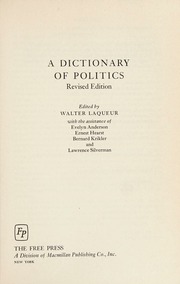 Cover of edition dictionaryofpoli0000laqu