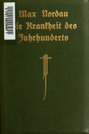 Cover of edition diekrankheitdesj00norduoft