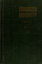 Cover of edition differentialequa00morr