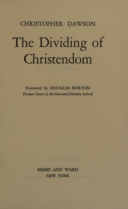 Cover of edition dividingofchrist0000daws