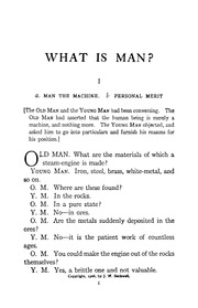 Cover of: What is man?