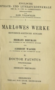 Cover of: The Tragical History of the Life and Death of Doctor Faustus