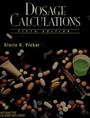 Cover of edition dosagecalculatio0000pick_k8s8
