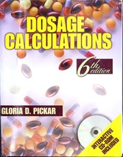 Cover of edition dosagecalculatio00pick_0