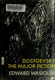 Cover of edition dostoevskymajorf00wasi